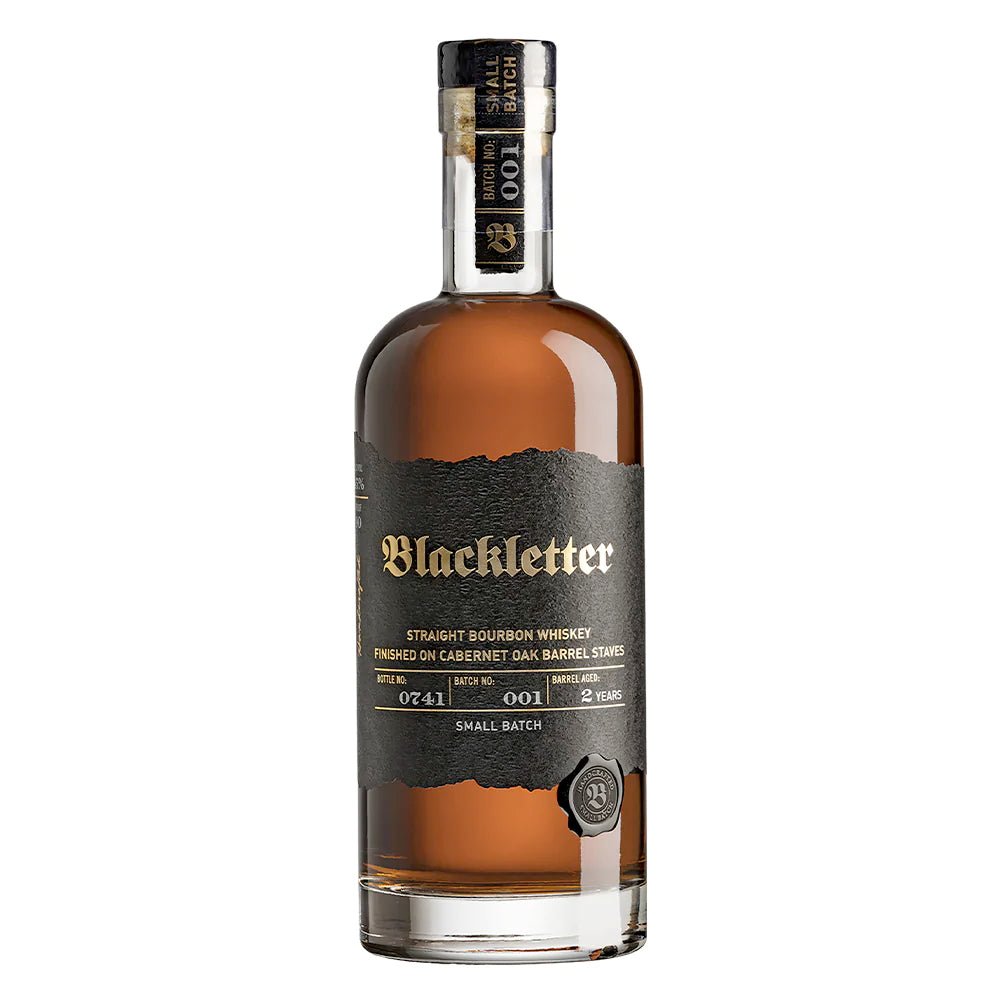 Blackletter Straight Bourbon Finished on Cabernet Oak Barrel Staves Bourbon Blackletter   