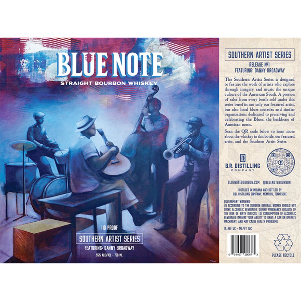 Blue Note Straight Bourbon Southern Artist Series Bourbon B.R. Distilling Company   