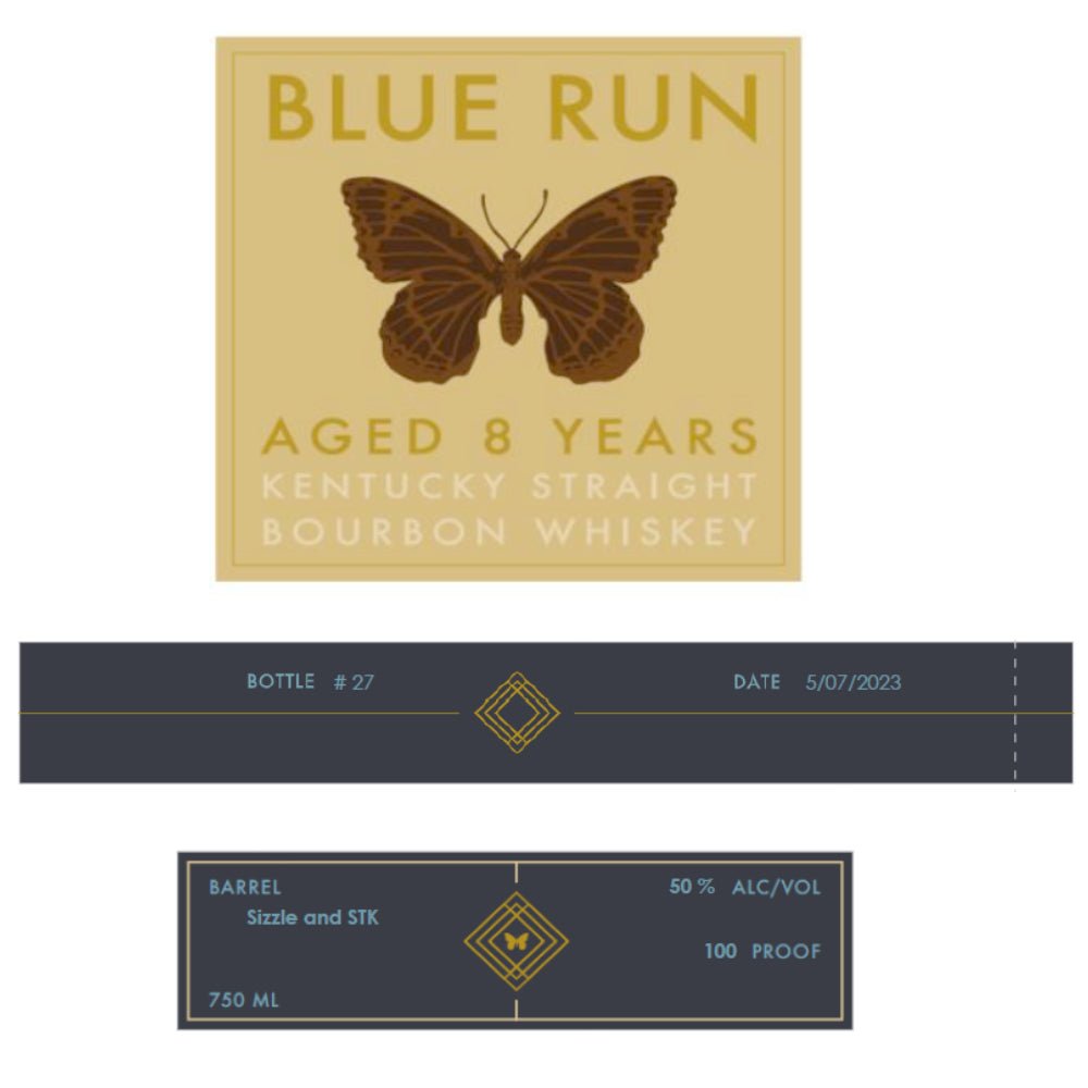 Blue Run 8 Year Old Sizzle and STK Straight Bourbon Bourbon Blue Run Spirits   
