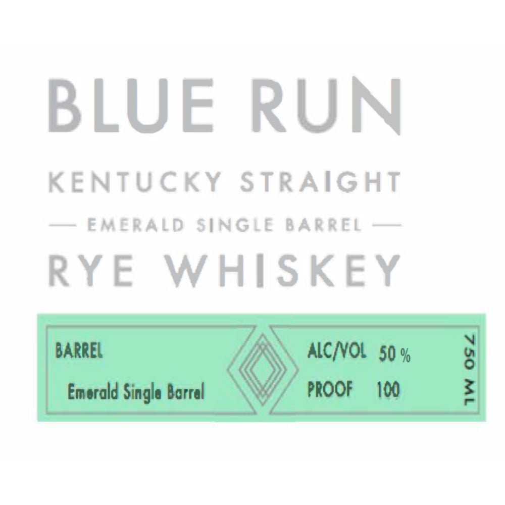 Blue Run Emerald Single Barrel Kentucky Straight Rye Whiskey Rye Whiskey Blue Run Spirits   