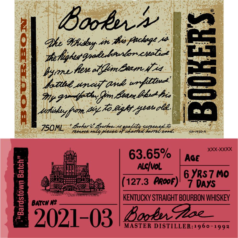 Booker's Bourbon Bardstown Batch 2021-03 Bourbon Booker's   