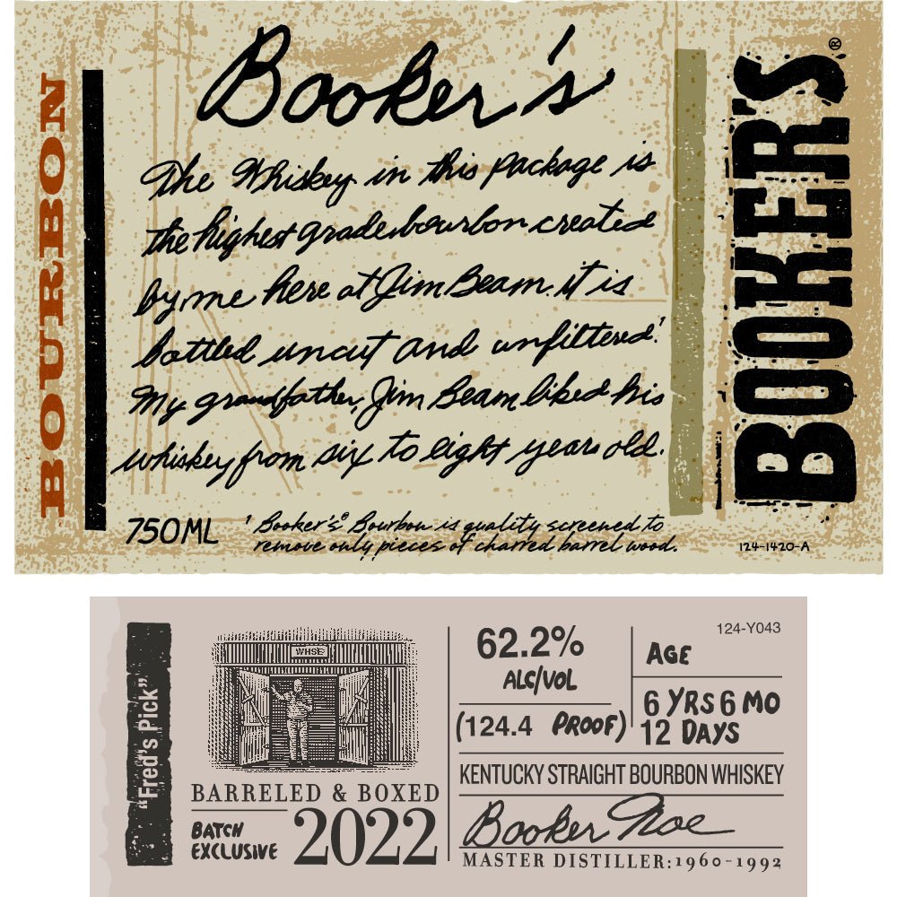 Booker’s “Fred’s Pick” Barreled & Boxed 2022 Bourbon Booker's   
