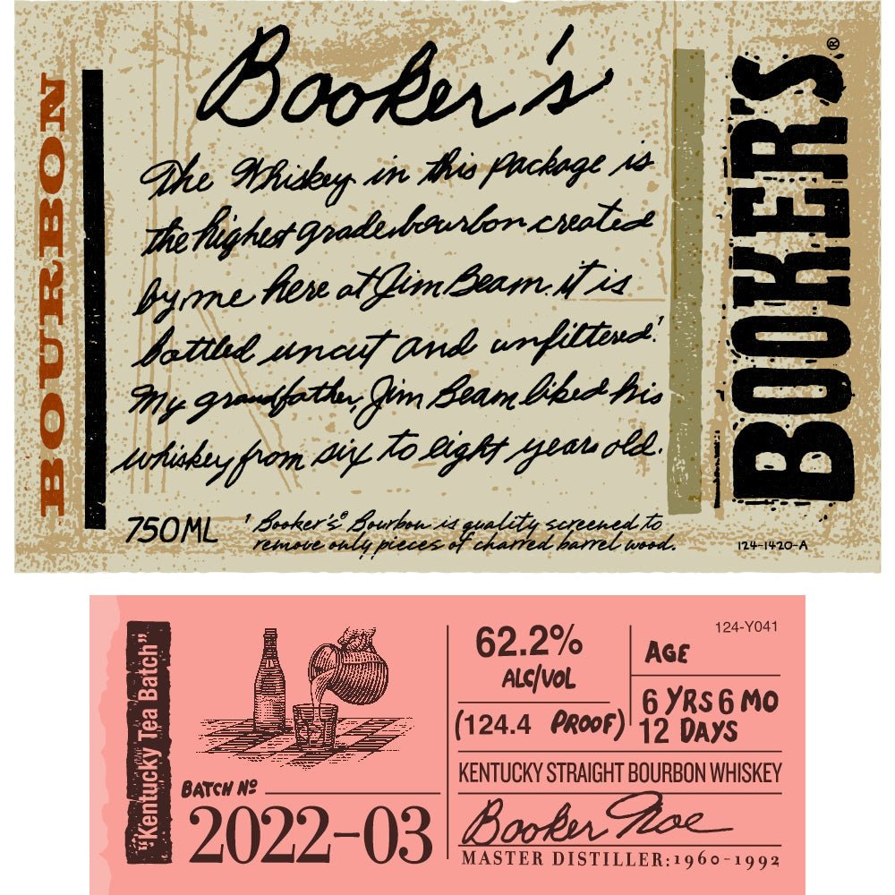 Booker’s “Kentucky Tea Batch” Batch 2022-03 Bourbon Booker's   
