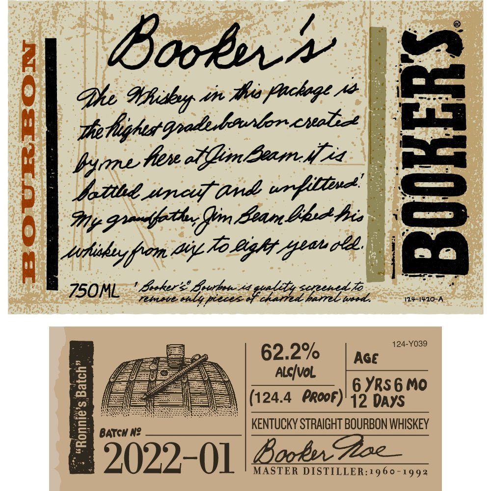 Booker’s “Ronnie’s Batch” Batch 2022-01 Bourbon Booker's   