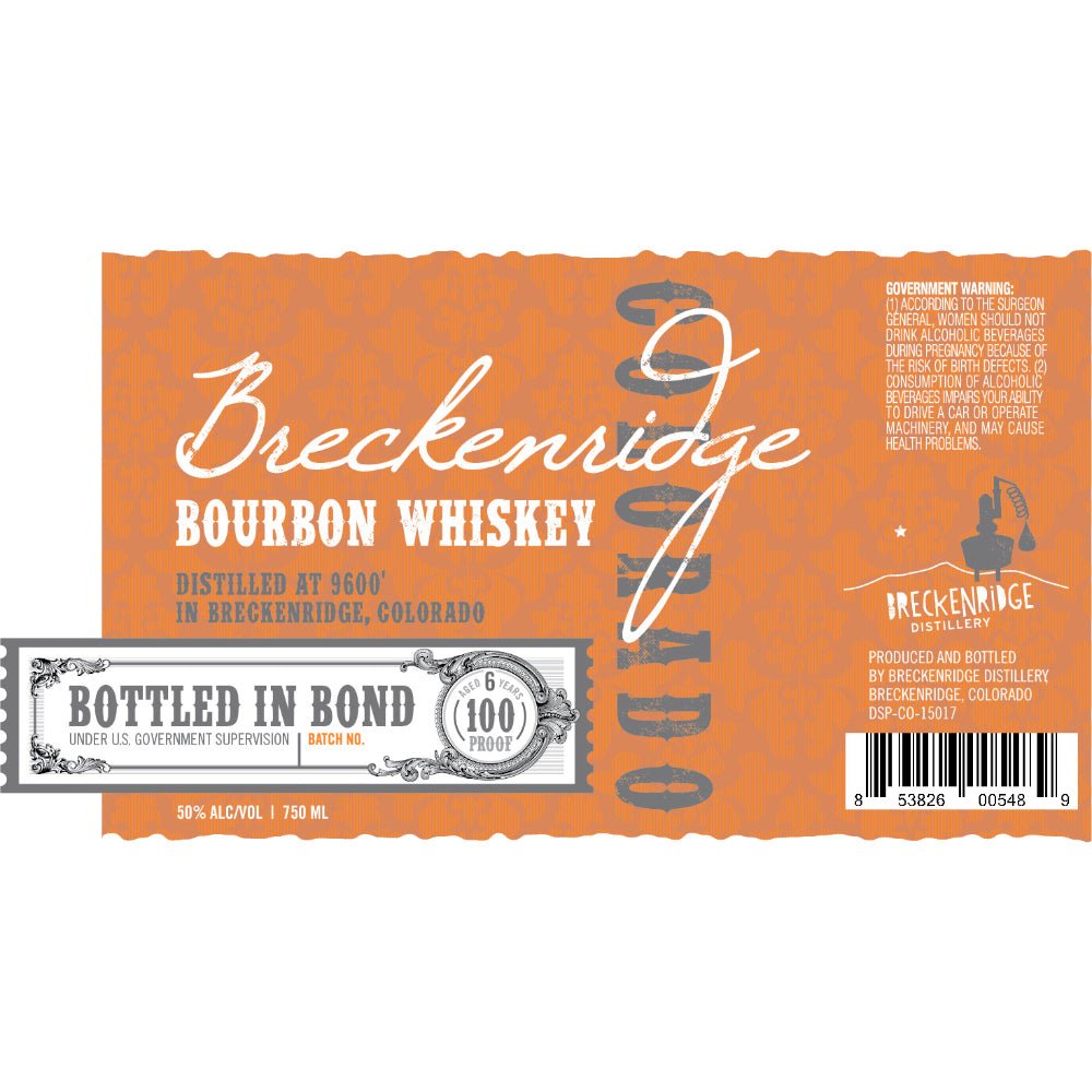 Breckenridge Bottled In Bond Bourbon Bourbon Breckenridge Distillery   