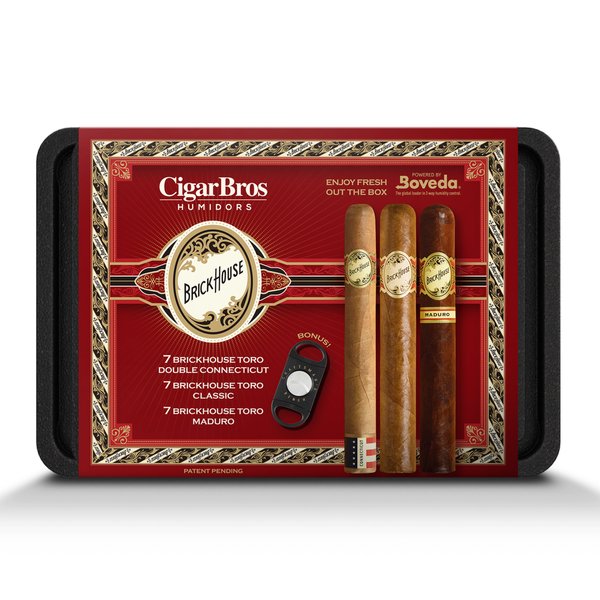 Brick House 21 Premium Cigars Set & Cutter + Personal Humidor by CigarBros  CigarBros   