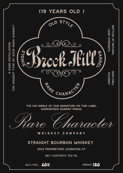 Rare Character Brook Hill 19 Year Old Bourbon