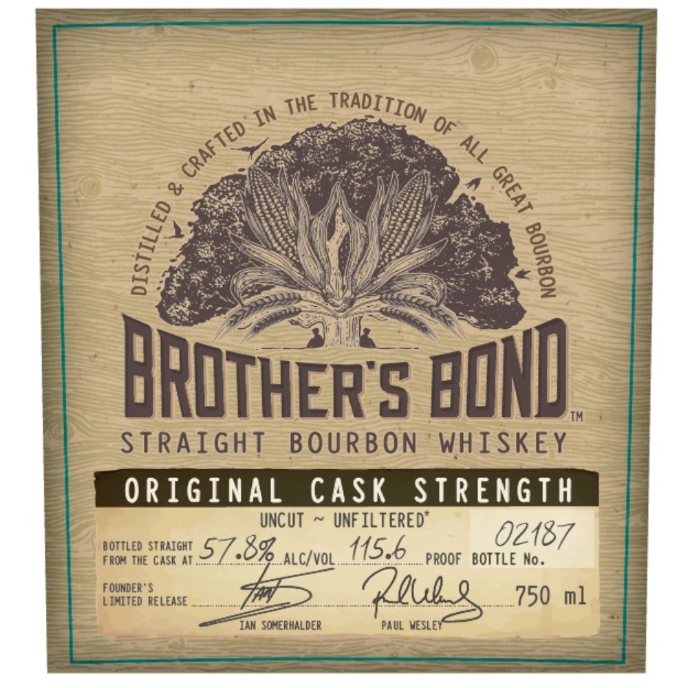 Brother's Bond Cask Strength Bourbon By Ian Somerhalder & Paul Wesley Bourbon Brother's Bond Bourbon   