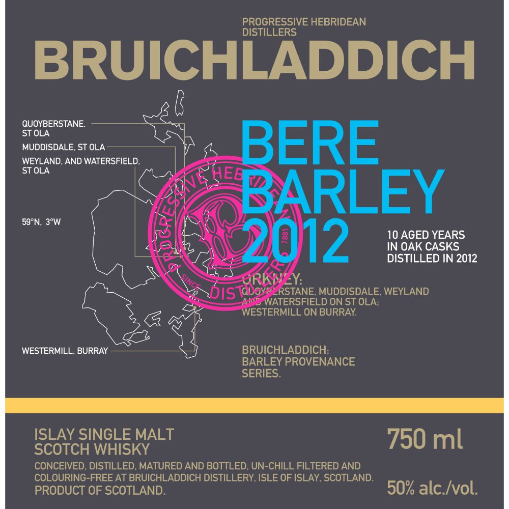 Bruichladdich Bere Barley 2012 Scotch Bruichladdich   