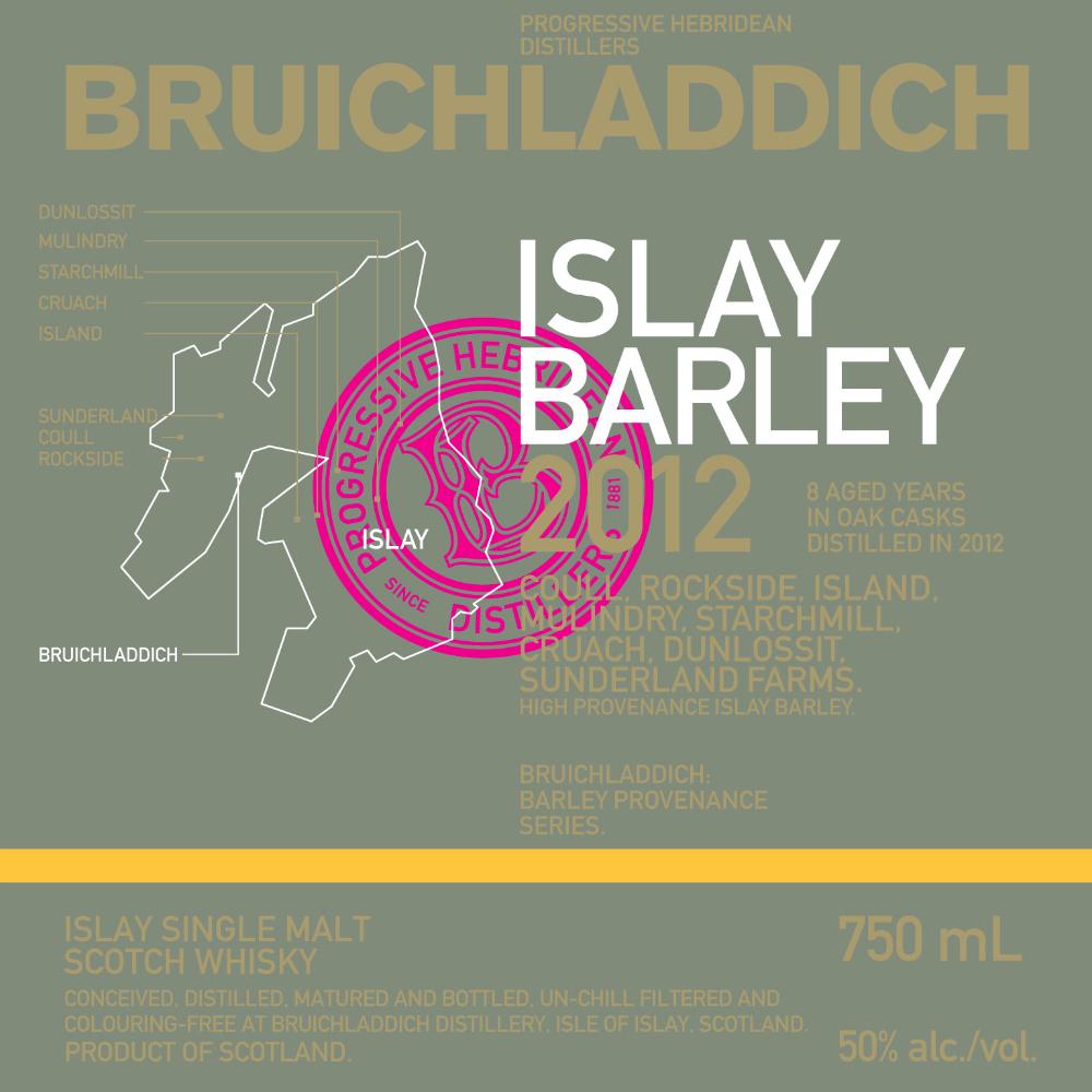 Bruichladdich Islay Barley 2012 Scotch Bruichladdich   