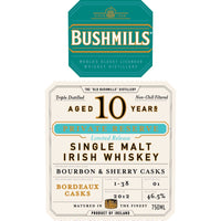 Thumbnail for Bushmills 10 Year Old Private Reserve Bordeaux Cask Finished Irish whiskey Bushmills   