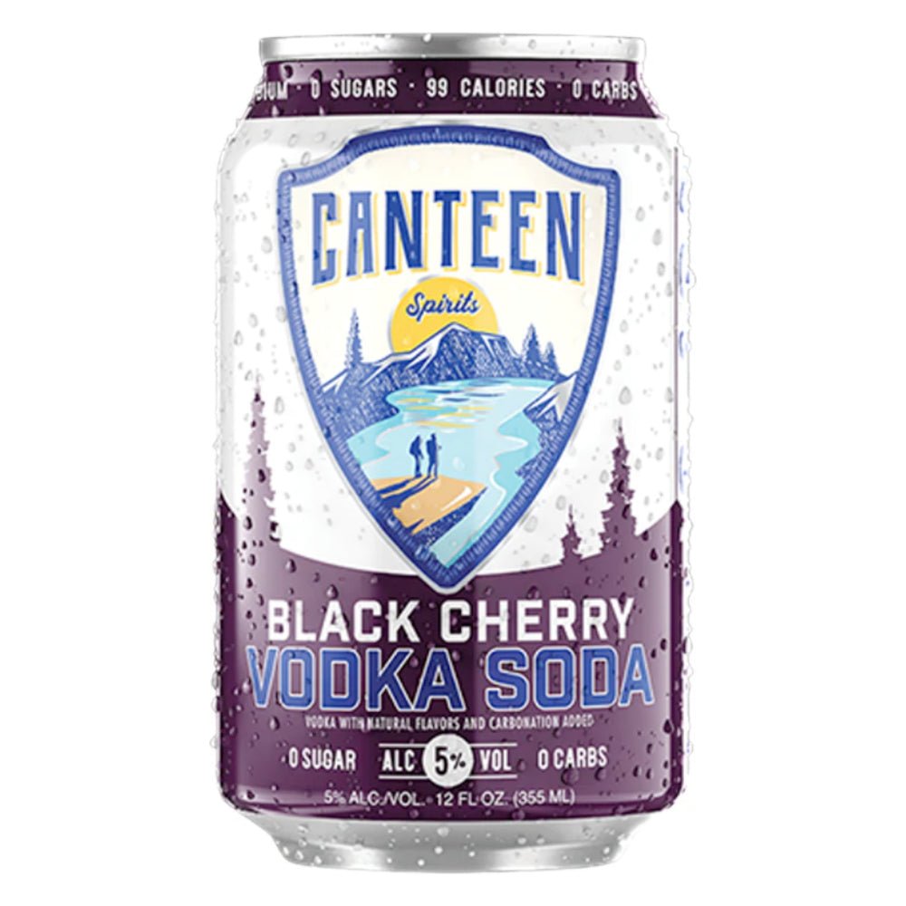 Canteen Black Cherry Vodka Soda 6pk Canned Cocktails Canteen Spirits   