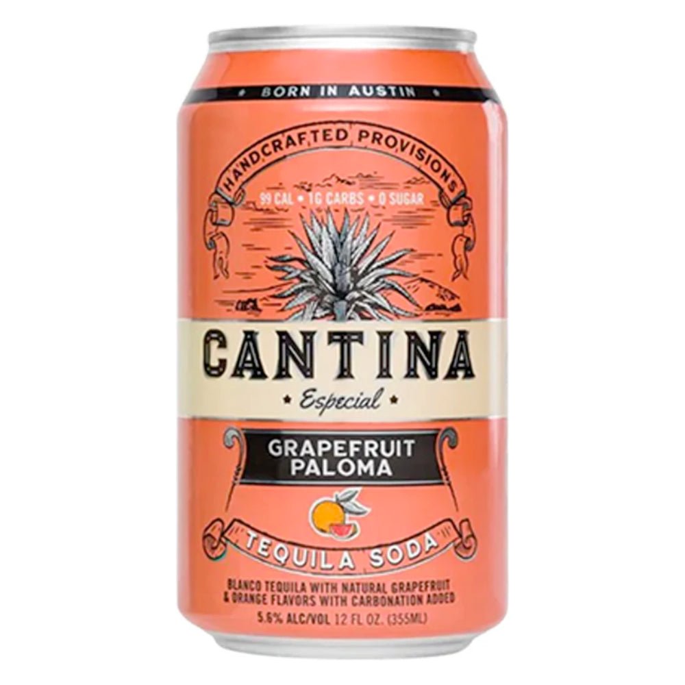 Cantina Grapefruit Paloma Tequila Soda 4pk Canned Cocktails Canteen Spirits   