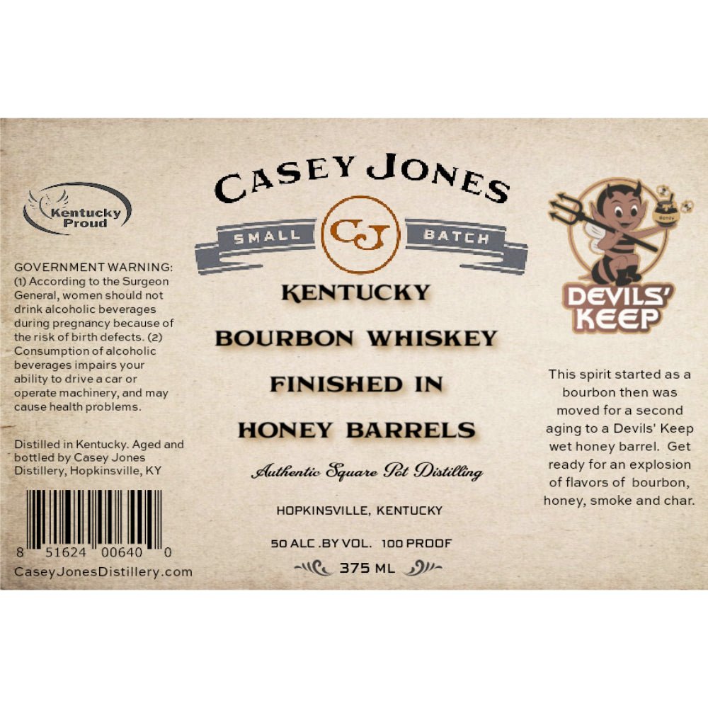 Casey Jones Kentucky Bourbon Finished in Honey Barrels Bourbon Casey Jones Distillery   