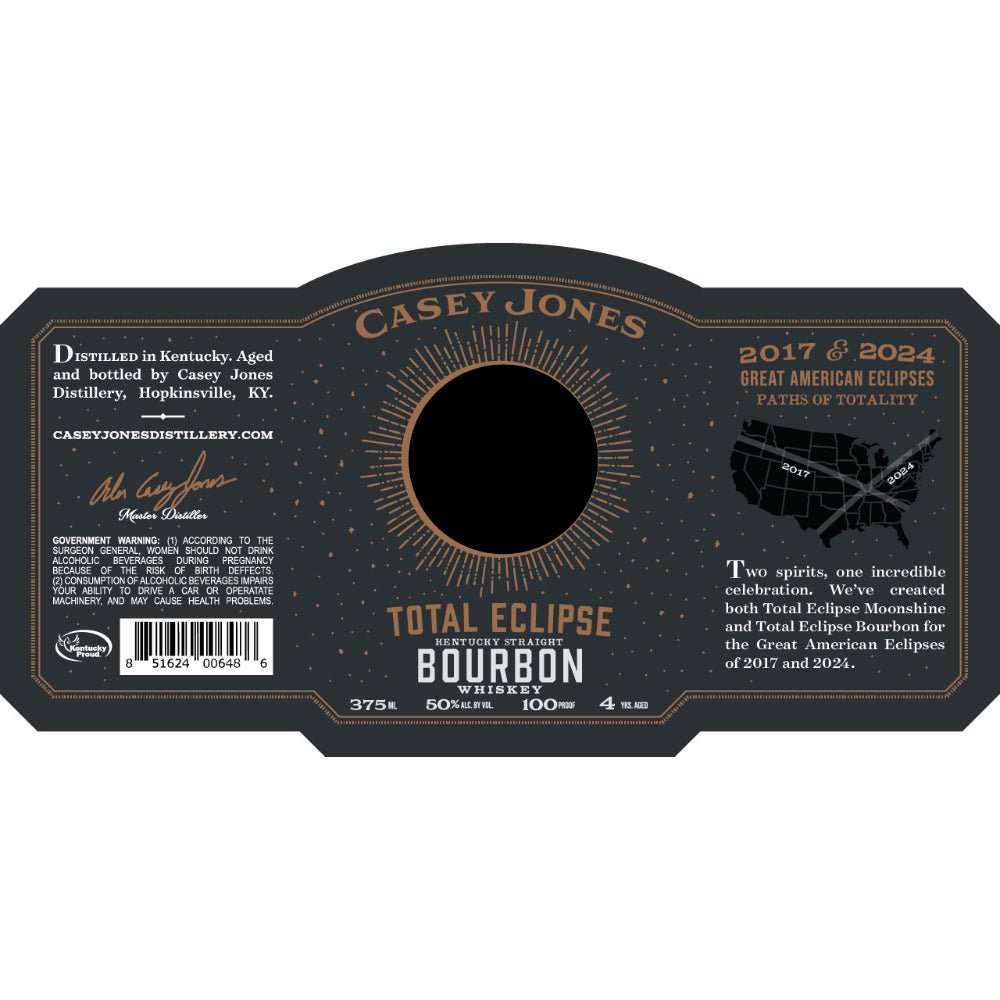 Casey Jones Total Eclipse Kentucky Straight Bourbon Bourbon Casey Jones Distillery   