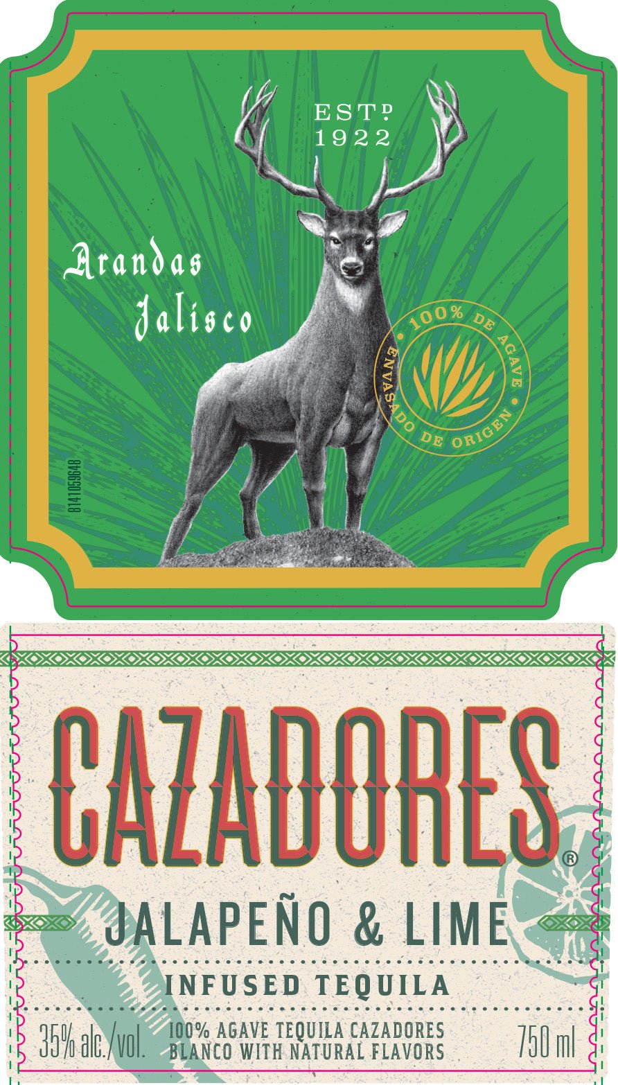Cazadores Jalapeño & Lime Infused Tequila Cazadores Tequila