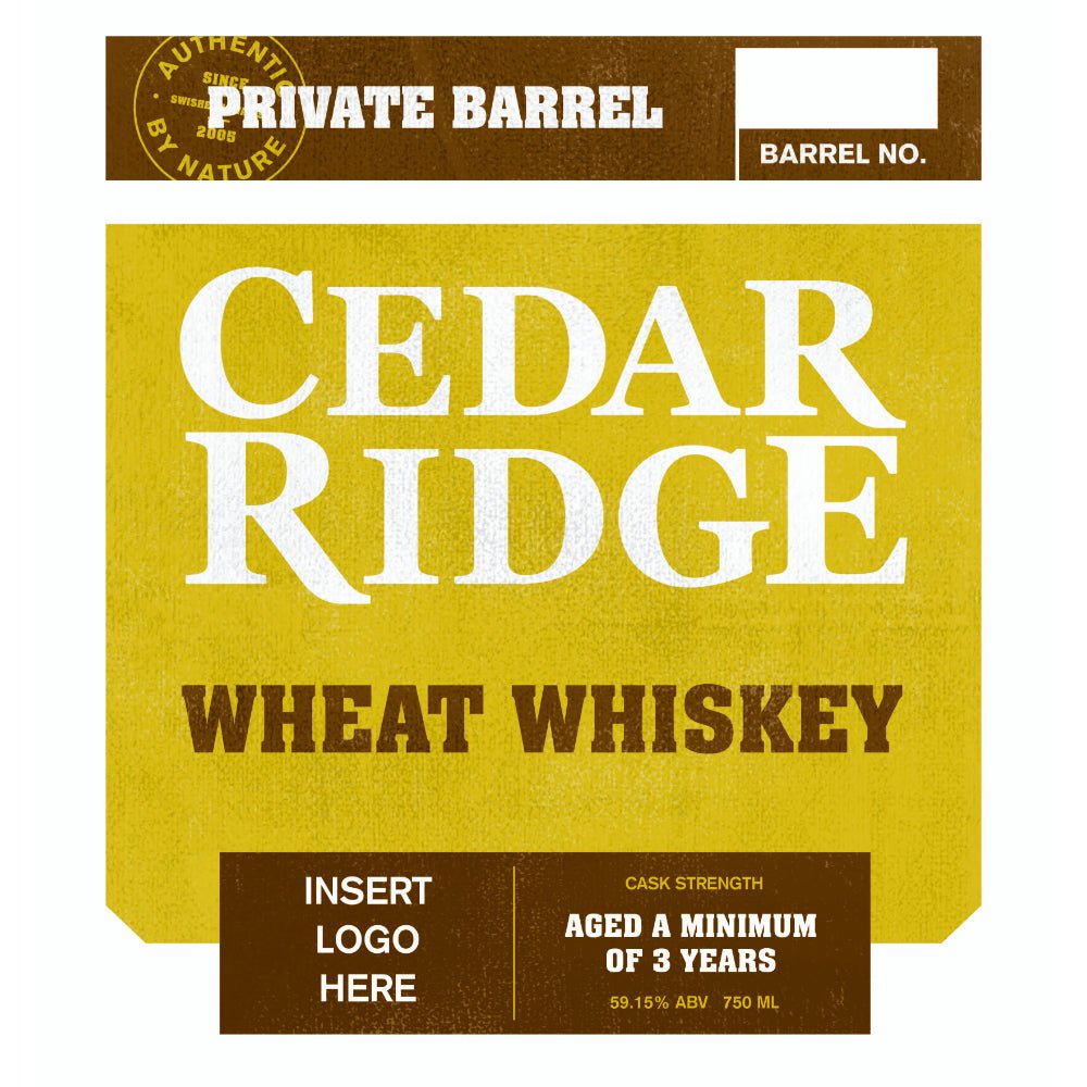 Cedar Ridge Private Barrel Wheat Whiskey Wheat Whiskey Cedar Ridge Distillery   