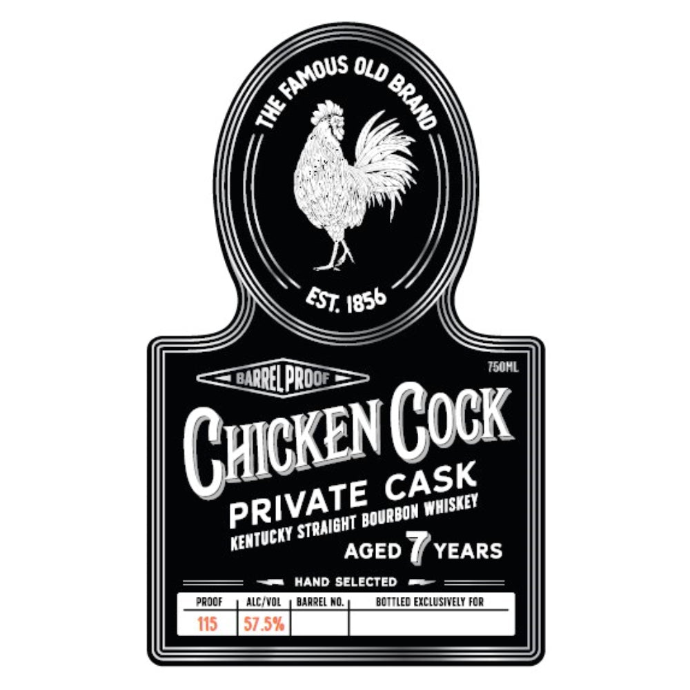 Chicken Cock 7 Year Old Private Cask Bourbon Bourbon Chicken Cock Whiskey   