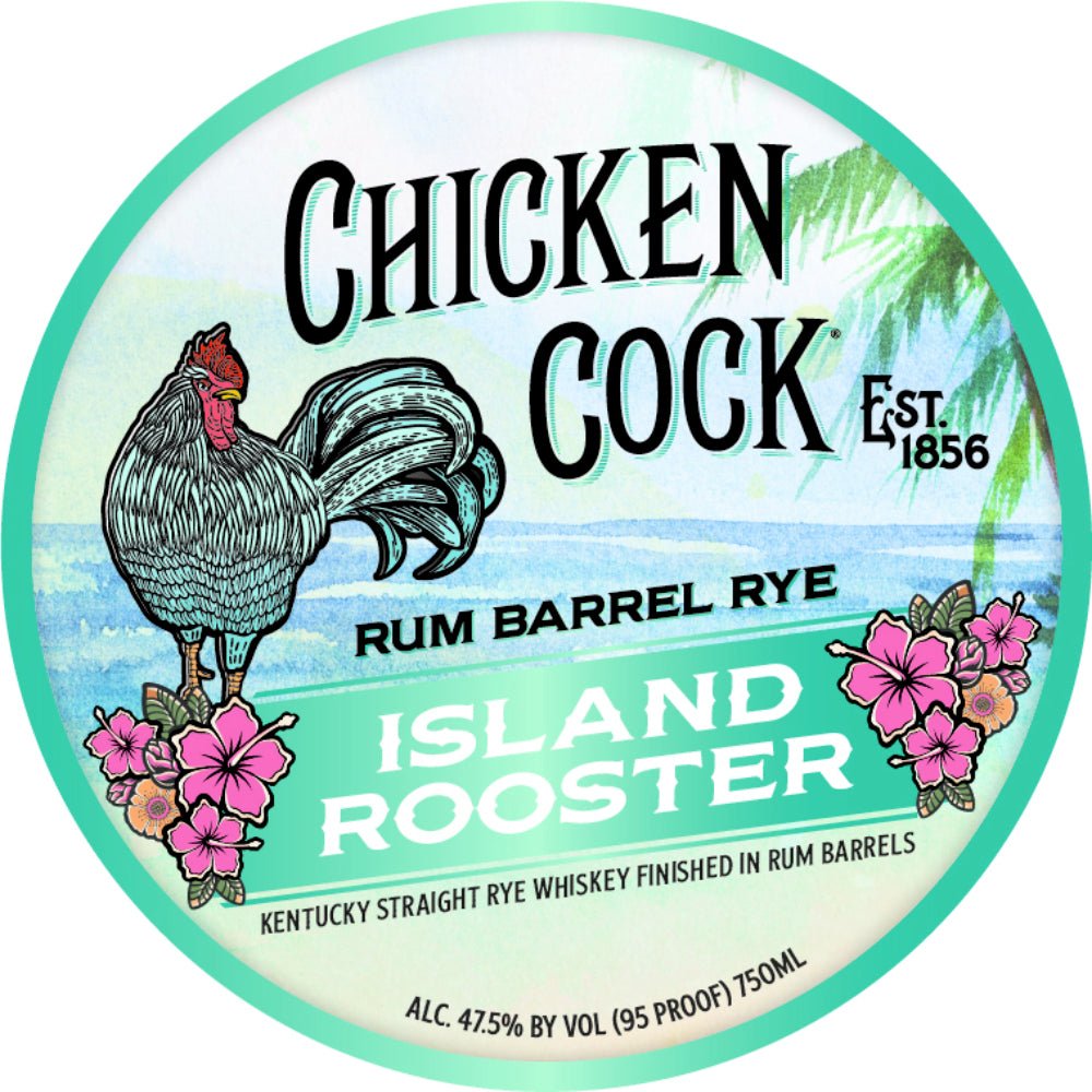Chicken Cock Island Rooster Rum Barrel Straight Rye Rye Whiskey Chicken Cock Whiskey   