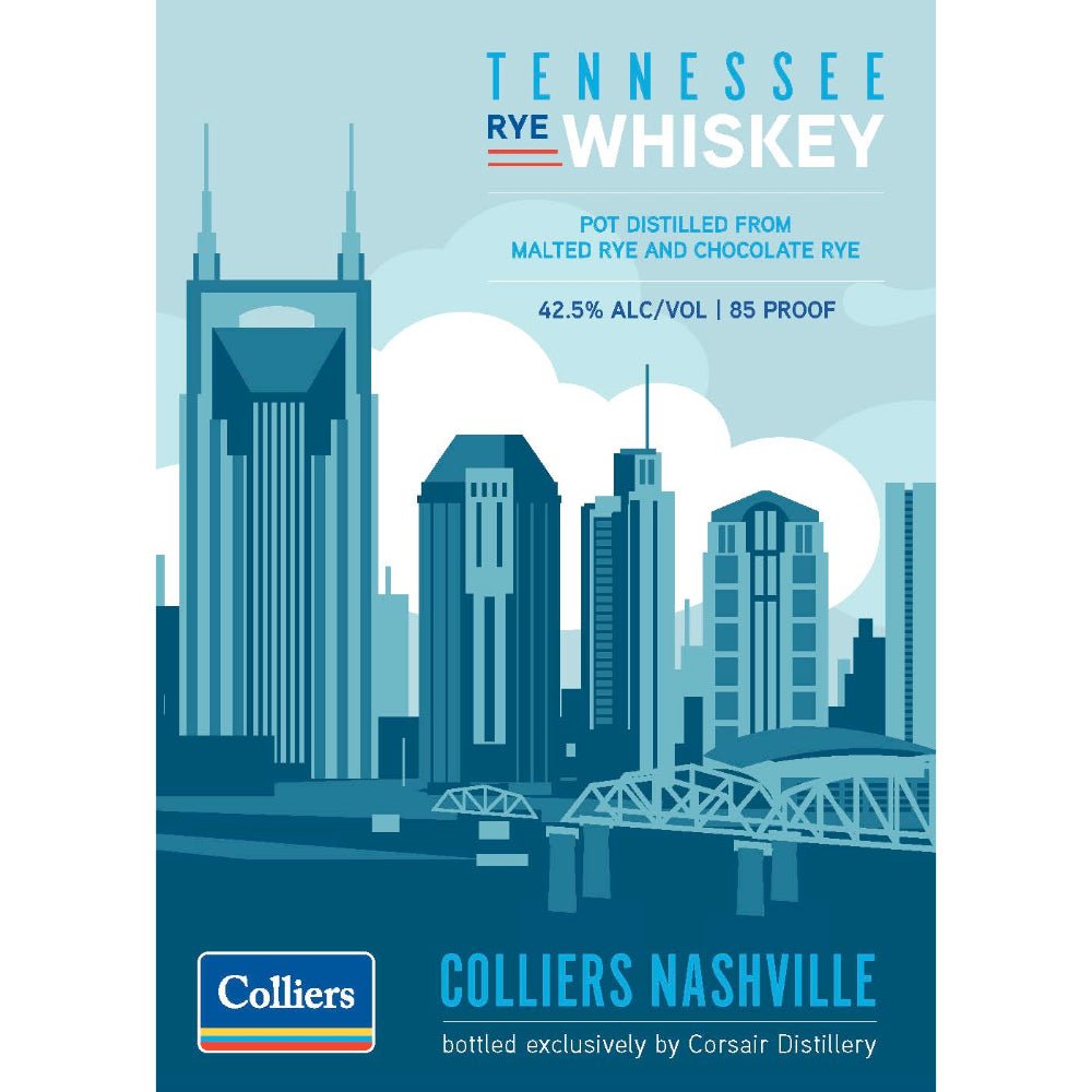 Colliers Nashville Tennessee Rye Whiskey Rye Whiskey Corsair Distillery   