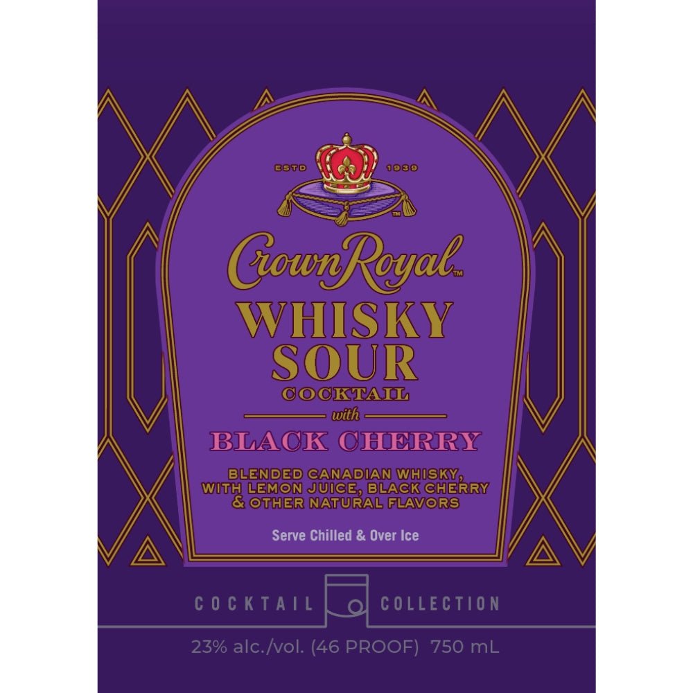 Crown Royal Black Cherry Whisky Sour Bottled Cocktail Ready-To-Drink Cocktails Crown Royal   