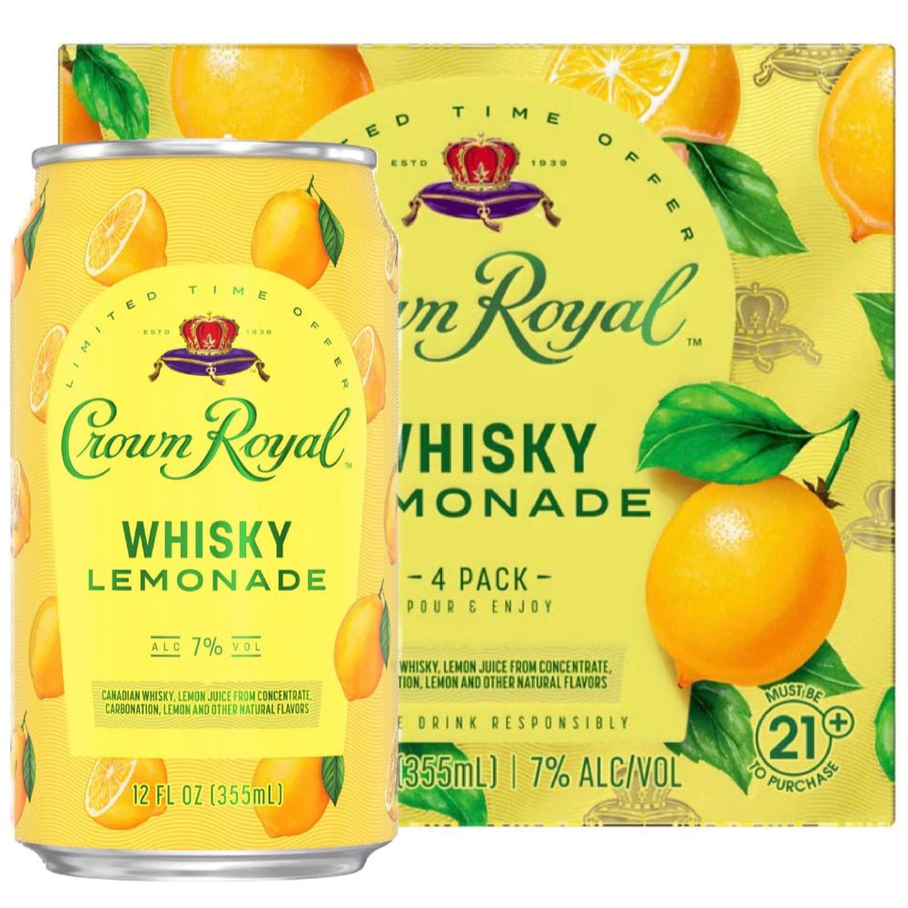 Crown Royal Whisky Lemonade Canned Cocktails 4 Pack Canned Cocktails Crown Royal   