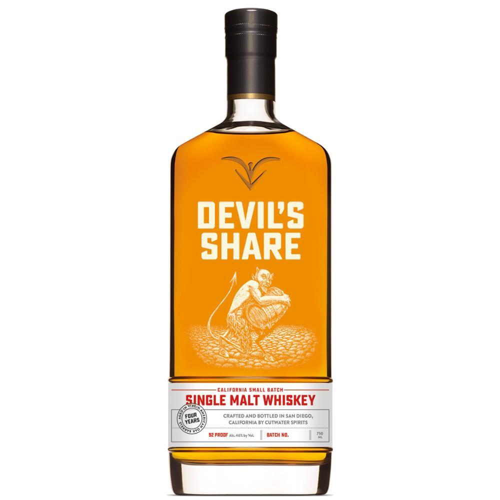 Cutwater Spirits Devil's Share Single Malt Whiskey American Whiskey Cutwater Spirits   