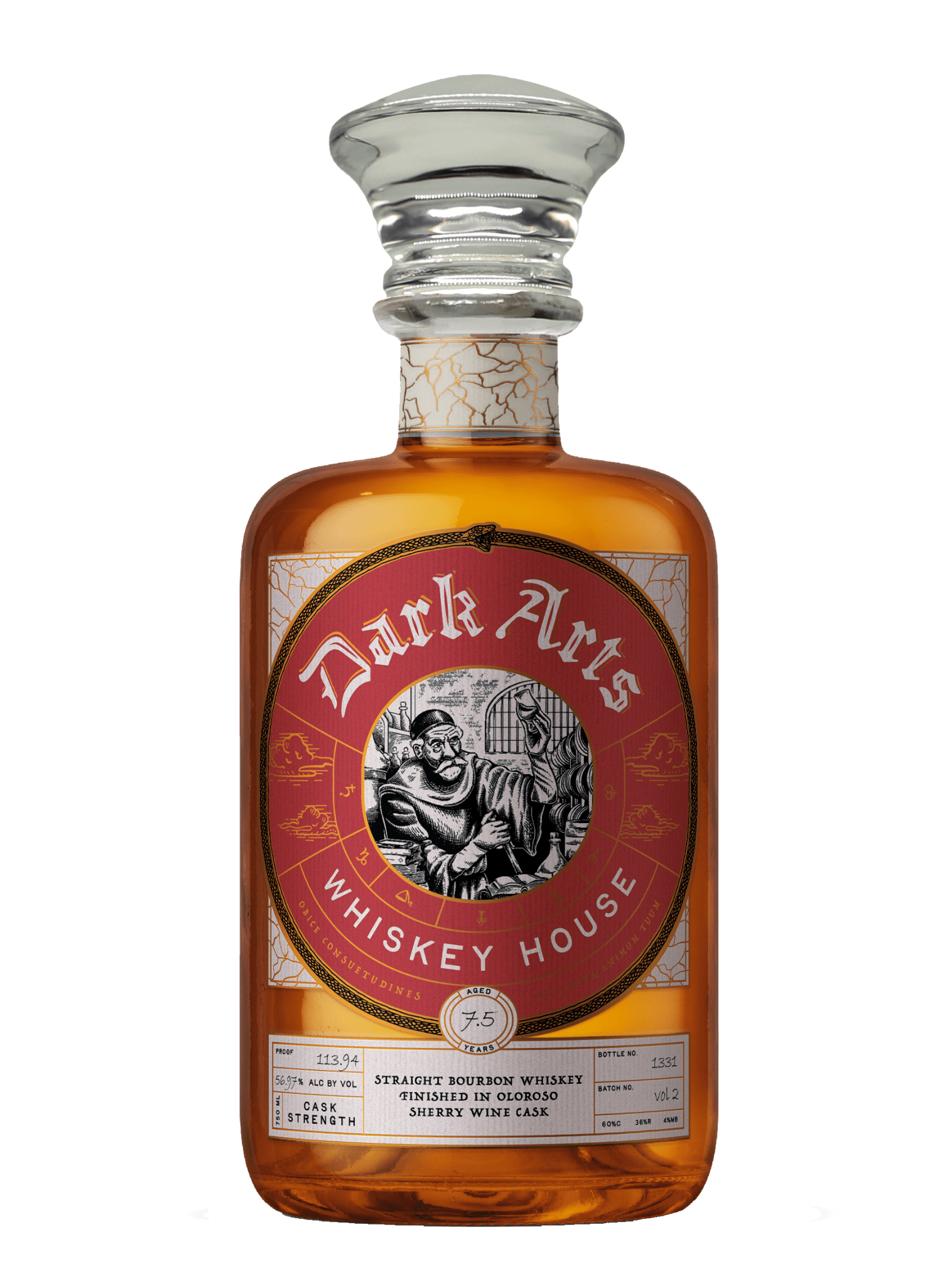 Dark Arts Whiskey House Sherry Garcia Vol. 2 Straight Bourbon 7.5 Year Cask Strength 750mL Dark Arts Whiskey House