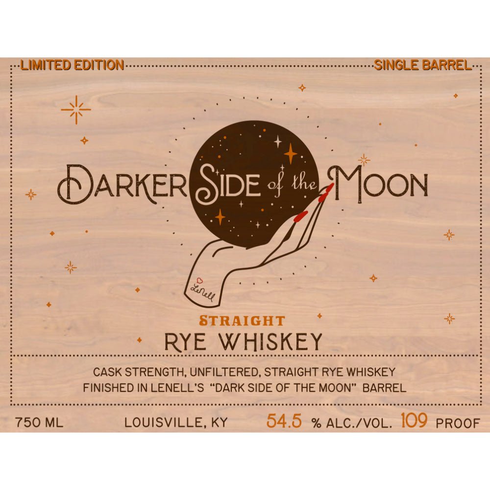Darker Side of the Moon Straight Rye Whiskey Rye Whiskey Woodwork Distillery   
