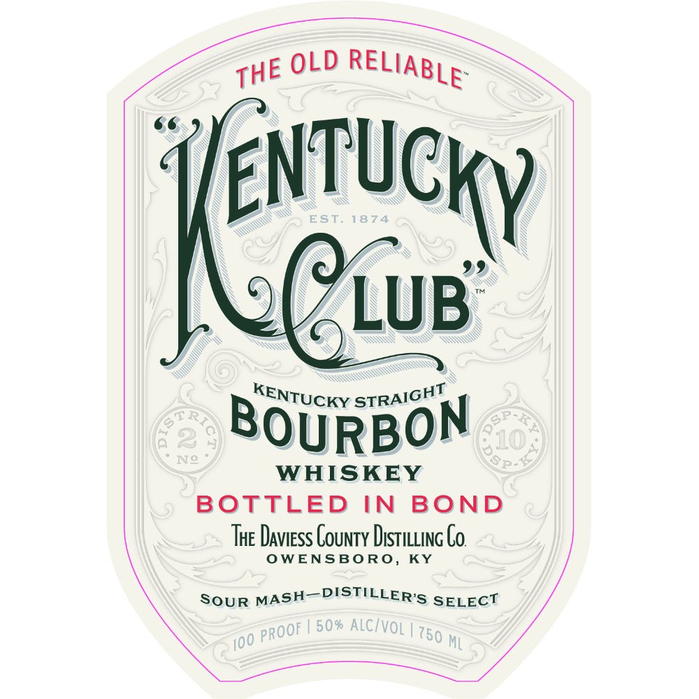 Daviess County Kentucky Club Bottled In Bond Bourbon Bourbon Daviess County   