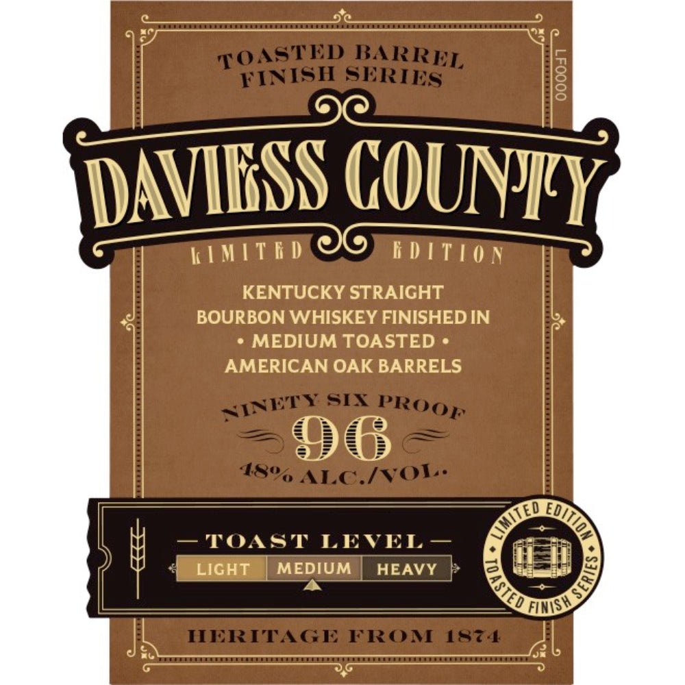 Daviess County Limited Edition Medium Toasted Straight Bourbon Bourbon Daviess County   