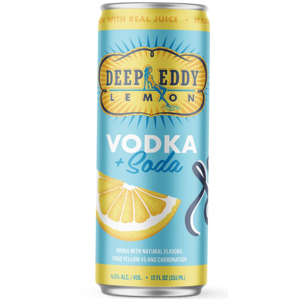 Deep Eddy Lemon Vodka Soda 4 Pack Ready-To-Drink-Cocktails Deep Eddy Vodka   