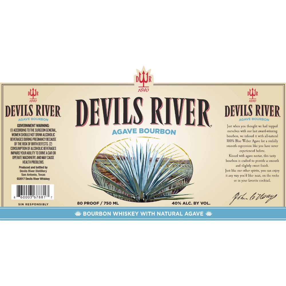 Devils River Agave Bourbon Bourbon Devils River Whiskey   