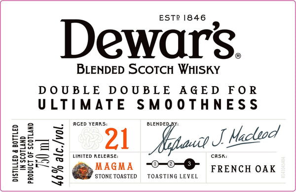 Dewar's Double Double Aged 21 Year Old Blended Scotch Whisky