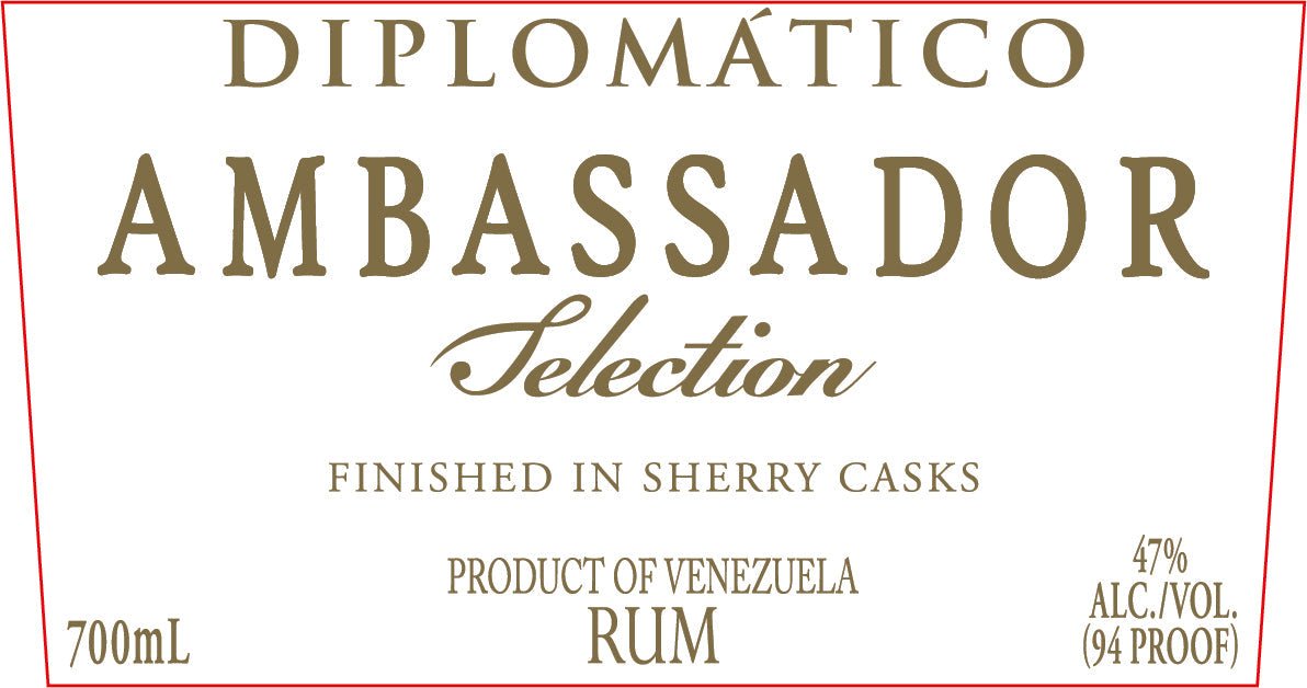 Diplomatico Ambassador Selection Rum Finished in Sherry Casks Venezuelan Rum 700mL - Main Street Liquor