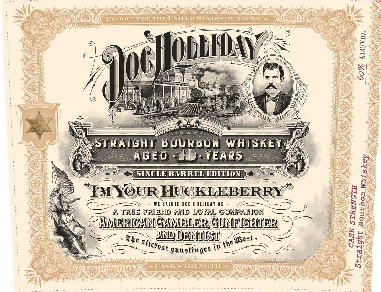 Doc Holliday 10 Year Single Barrel Bourbon “I’m Your Huckleberry” Cask Strength Doc Holliday