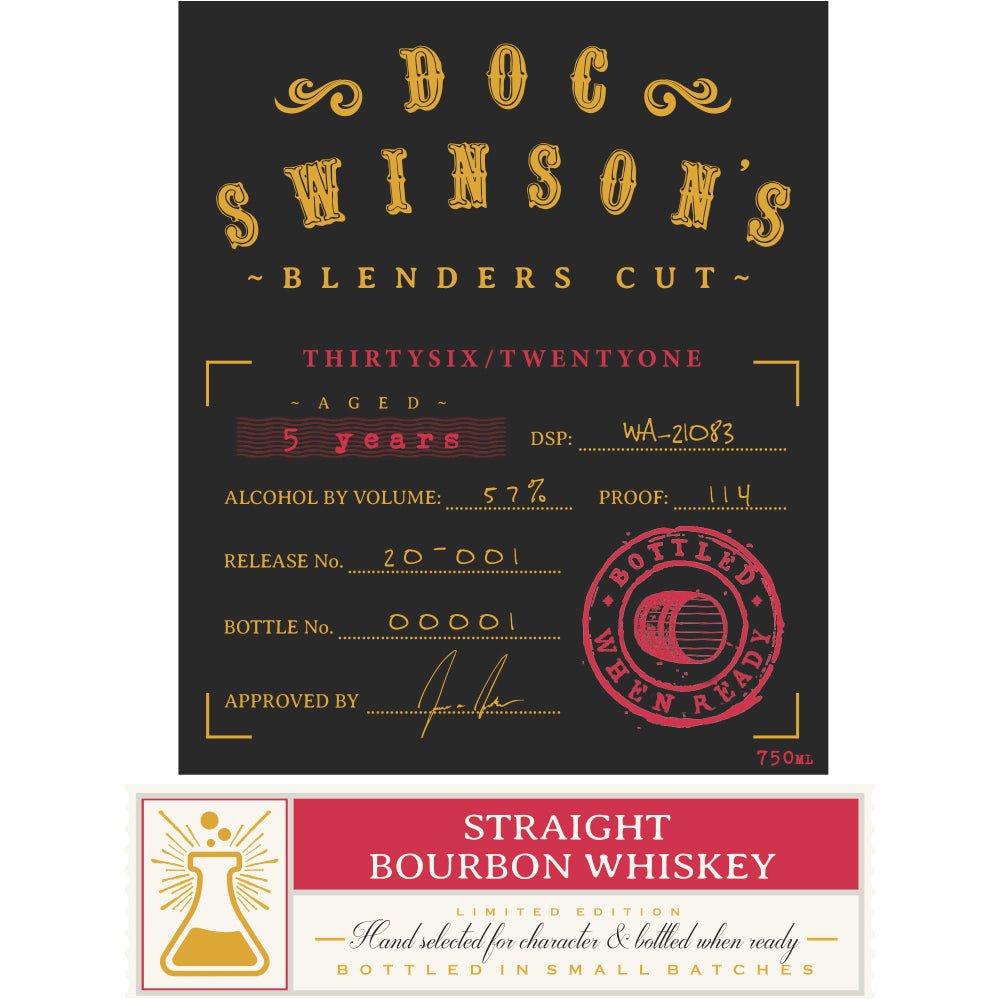 Doc Swinson’s Blender’s Cut Straight Bourbon Bourbon Doc Swinson's   
