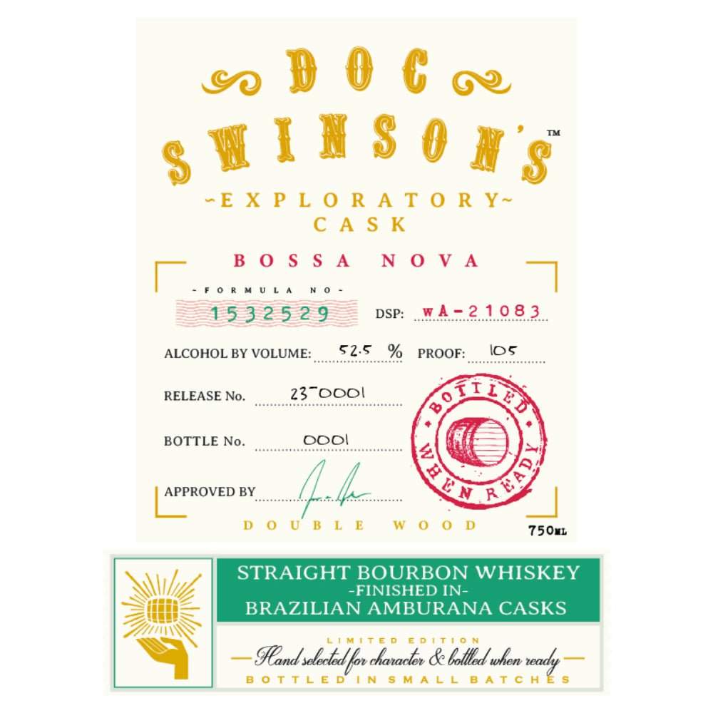 Doc Swinson’s Exploratory Cask Bossa Nova Straight Bourbon Bourbon Doc Swinson's   