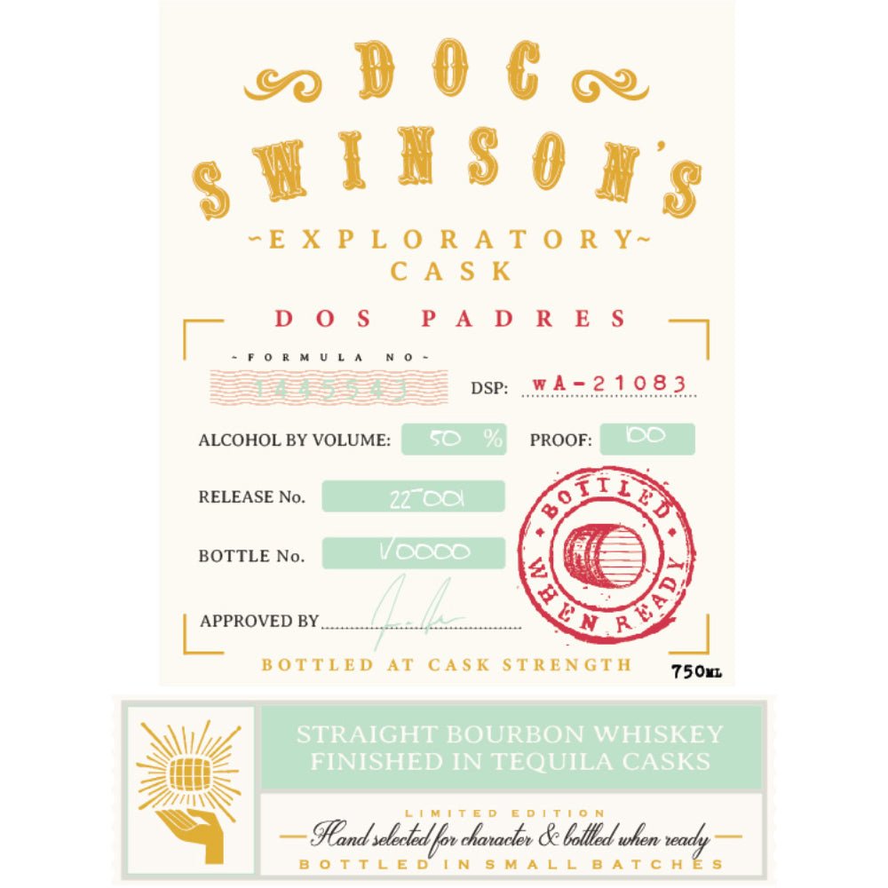 Doc Swinson’s Exploratory Cask Dos Padres Straight Bourbon Bourbon Doc Swinson's   