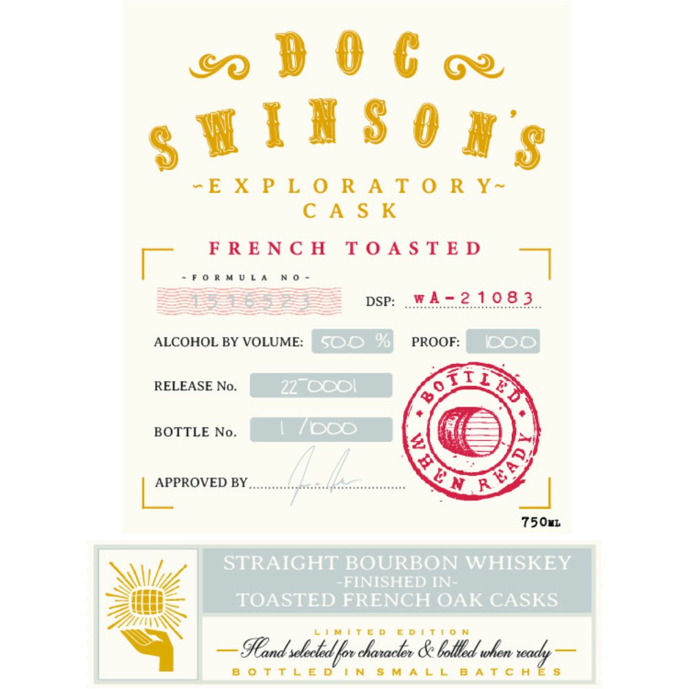 Doc Swinson’s Exploratory Cask French Toasted Straight Bourbon Bourbon Doc Swinson's   