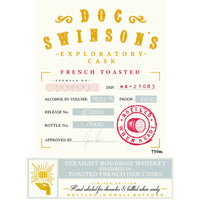 Thumbnail for Doc Swinson’s Exploratory Cask French Toasted Straight Bourbon Bourbon Doc Swinson's   
