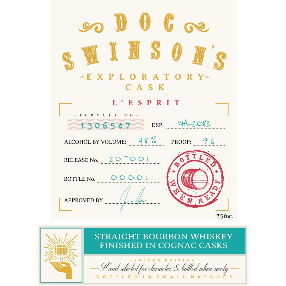 Doc Swinson’s Exploratory Cask L’Esprit Straight Bourbon Bourbon Doc Swinson's   