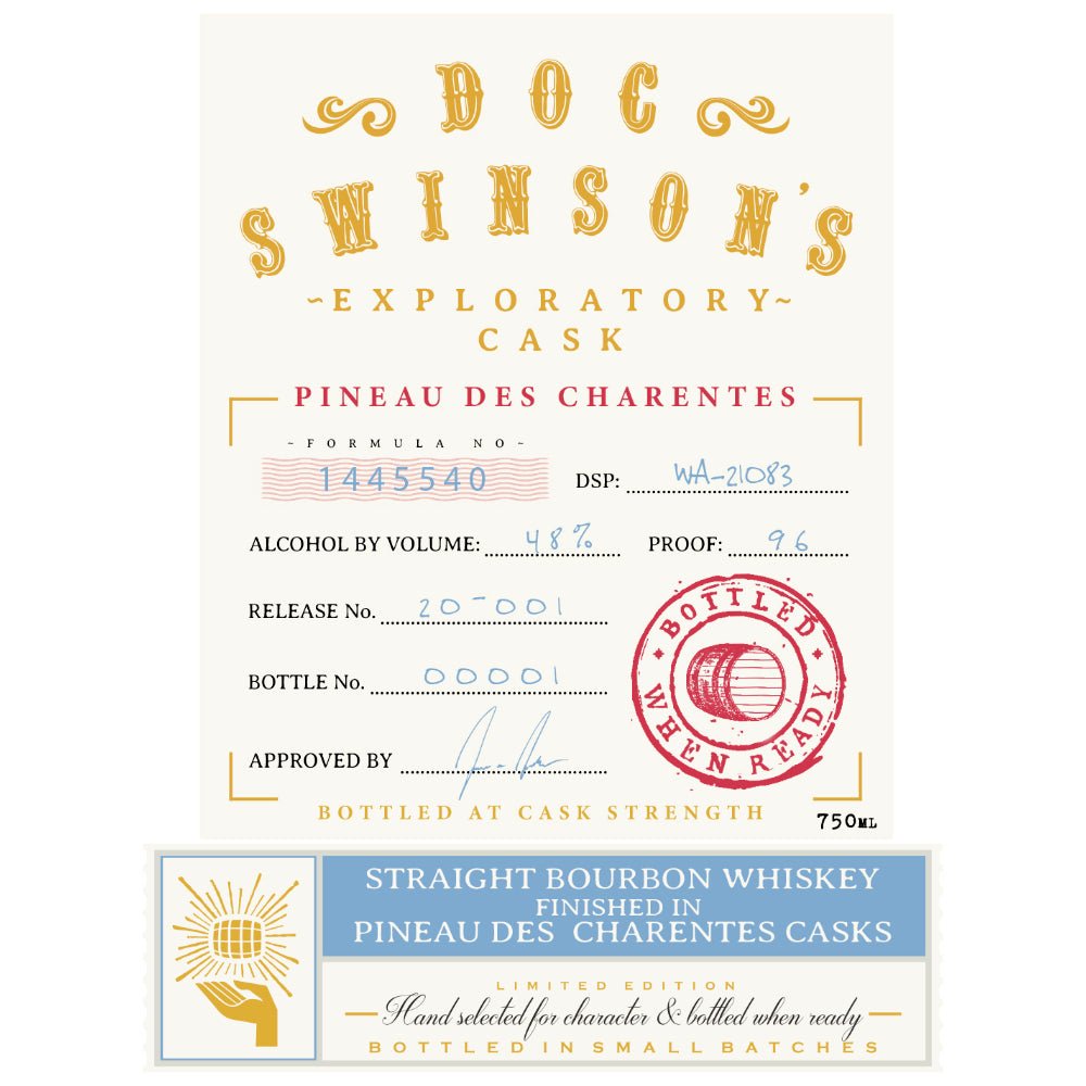 Doc Swinson’s Exploratory Cask Pineau Des Charentes Straight Bourbon Bourbon Doc Swinson's   