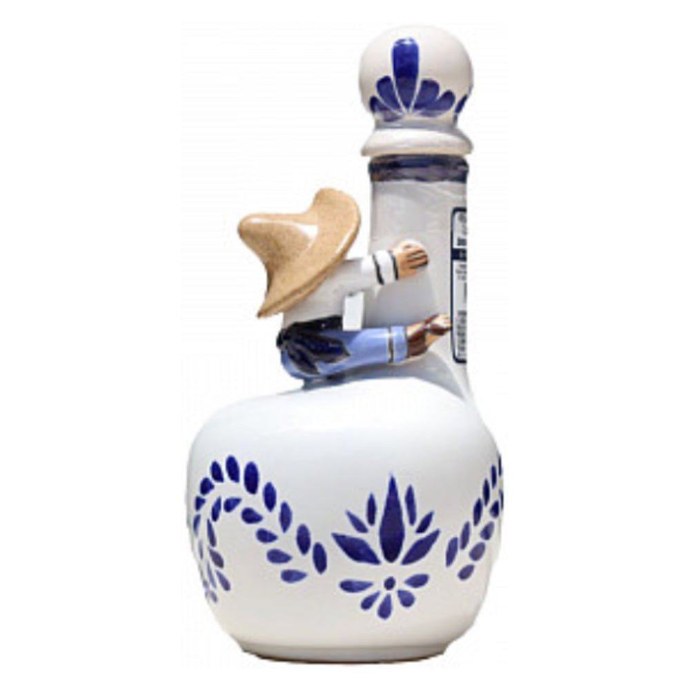 Don Pipocho Extra Anejo White and Blue Ceramic Tequila Don Pipocho Tequila   