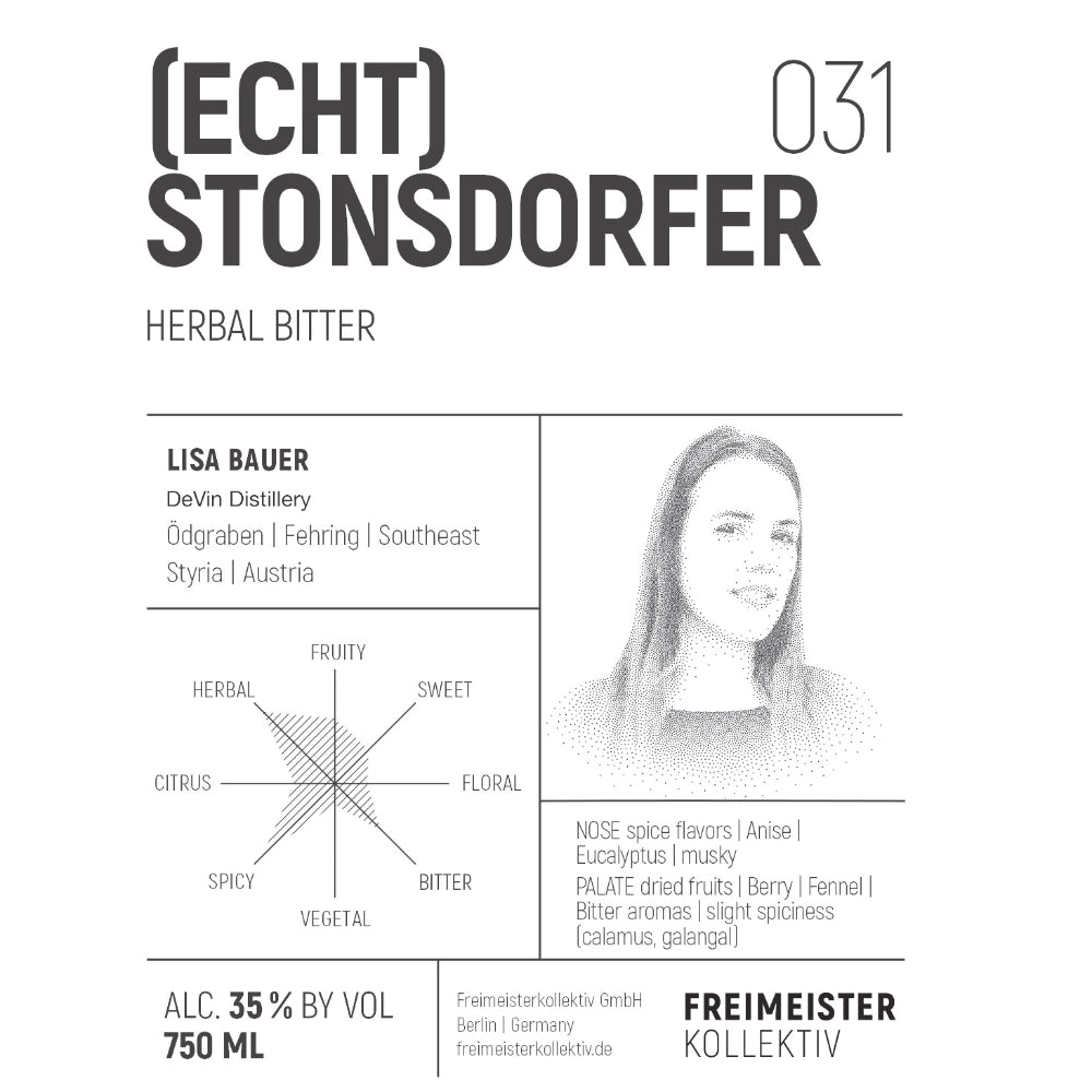 (Echt) Stonsdorfer 031 Herbal Bitter Bitters Freimeister Kollektiv   