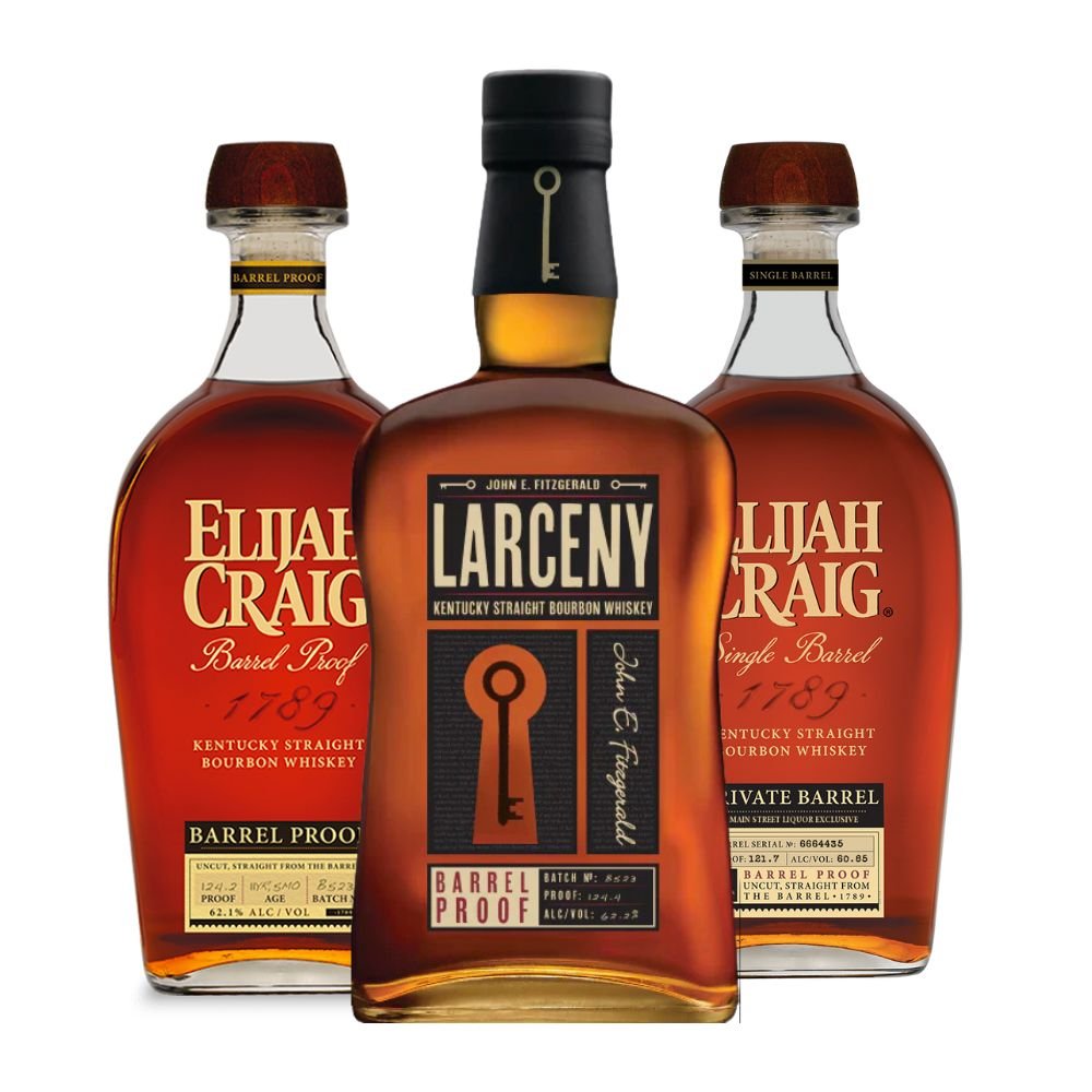 Elijah Craig Barrel Proof , Larceny Barrel Proof , & Elijah Craig Single Barrel Select Bundle Bourbon Elijah Craig   
