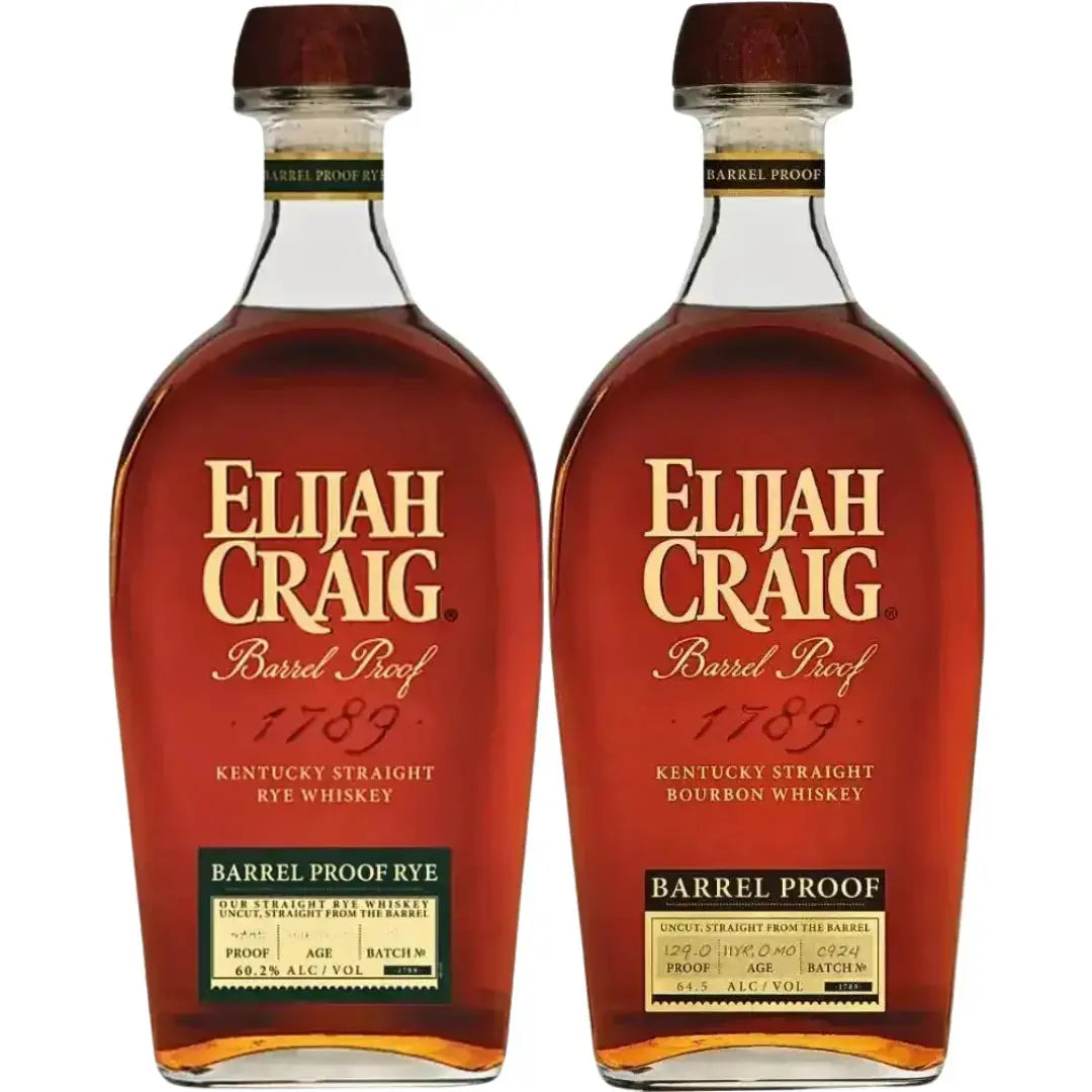 Elijah Craig Barrel Proof Rye B526 & Barrel Proof Bourbon C924 Bundle - Main Street Liquor