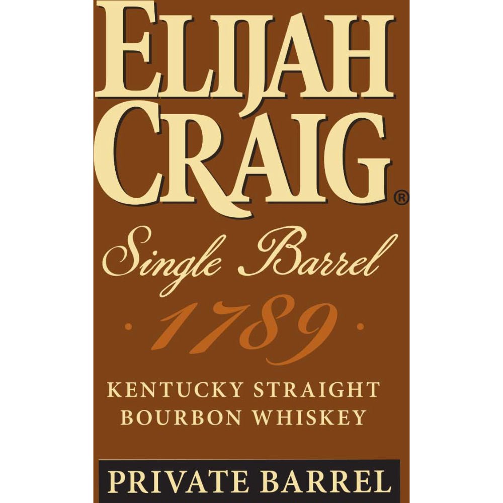Elijah Craig Barrel Proof Single Barrel Bourbon Elijah Craig   