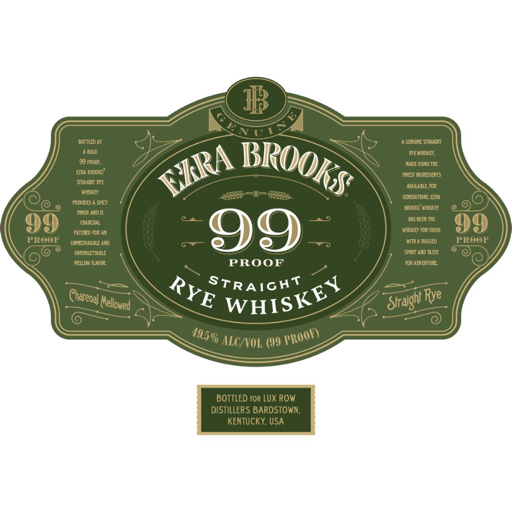 Ezra Brooks 99 Proof Straight Rye Rye Whiskey Ezra Brooks   