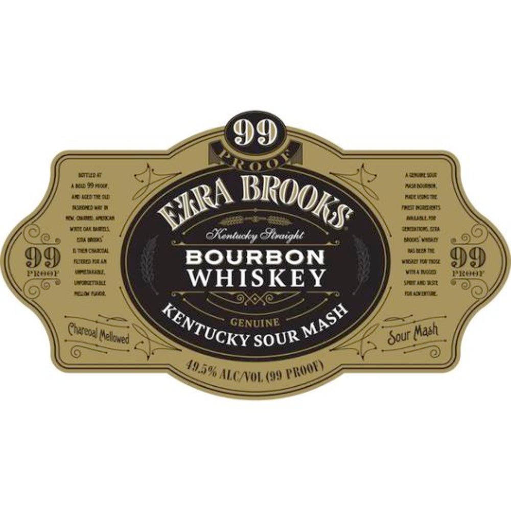 Ezra Brooks Kentucky Sour Mash Straight Bourbon 99 Proof 1.75L Bourbon Ezra Brooks   